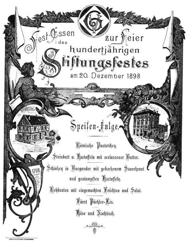 Feier zum 100jährigen Stiftungsfest